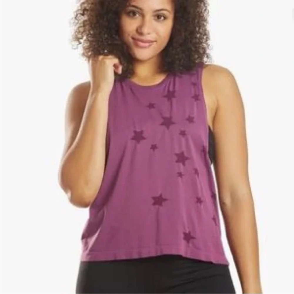 Spiritual Gangster S Purple Star Muscle Tee